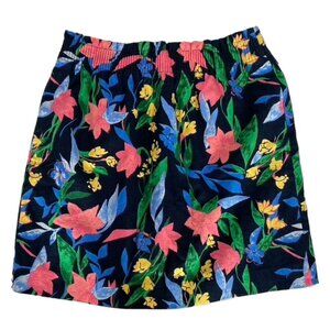 J. Crew Printed Linen-Cotton Skirt